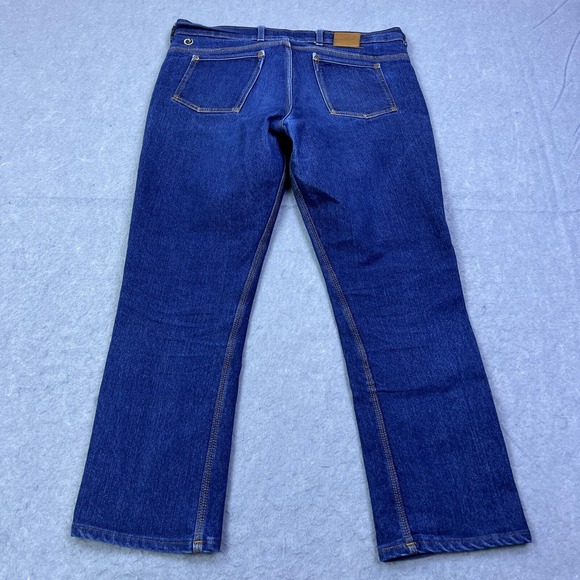Origin Jeans Mens *37x29 ACTUAL Blue Straight Dark Wash Legit Fit USA Made (34C) - Picture 11 of 14